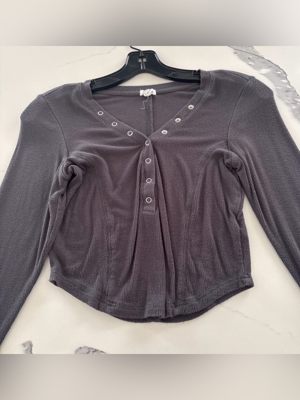 Garage Charcoal Long Sleeve Top